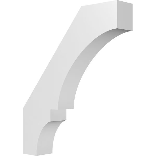 5 1/2-in. W x 28-in. D x 34-in. H Balboa Architectural Grade PVC Knee Brace, Ekena Millwork, Mfr#: BRCP055X28X34BOA